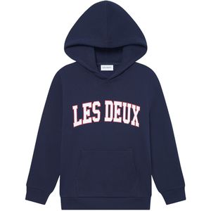 Les Deux Hoodie - Aidan - Dark Navy Blue m. Logo - Les Deux - 11-12 jaar (146-152) - Hoodie