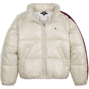 Tommy Hilfiger Gevoerde Jas - Global Stripe Puffer - Classic+ Be - Tommy Hilfiger - 10 jaar (140) - Donsjassen