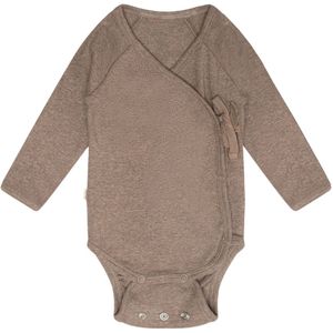 That's Mine Wikkelromper L/æ - Rib - Becca - Brown Gemeleerd - Thats Mine - 50 - Romper L/S