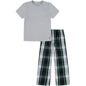 Polo Ralph Lauren Pyjama set - Grijs Gevlekt/Geruit - Polo Ralph Lauren Acc - 8 jaar (128) - Pyjama - Tweedelig