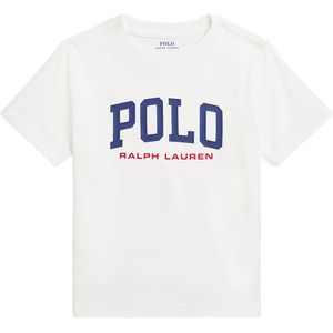 Polo Ralph Lauren T-Shirt - Wit m. Navy - Polo Ralph Lauren - 7 jaar (122) - T-Shirts