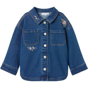 Name It Spijkerjas - NmfKara - Dark Blue Denim/Flower - Name It - 2 jaar (92) - Spijkerjas