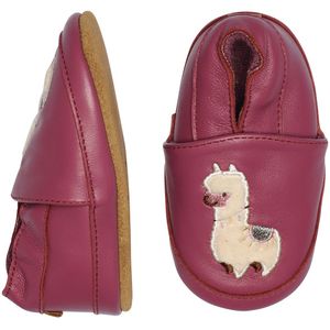 Melton Leren Slippers - Rood Violet m. Lama - Melton - 20/21 - Leren schoenen