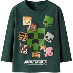 Name It Blouse - NmmNyle - Minecraft - Bistro Green - Name It - 2 jaar (92) - Shirts