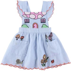 Stella McCartney Kids Spencer - Lichtblauw m. Borduurwerk - Stella McCartney Kids - 6 jaar (116) - Jurk