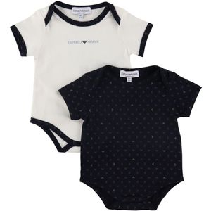Emporio Armani Rompers s/s - 2-pack - Aquile Blu - Emporio Armani - 12 mnd - Romper S/S