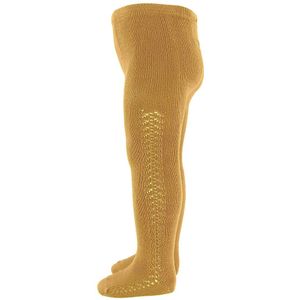 Condor Panty's m. Pointelle - Okergeel - Condor - 7-8 jaar (122-128) - Panty's