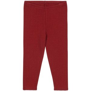 Konges Sløjd Broek - Minnie - Rood Dahlia m. Pointelle - Konges Sløjd - 68 - Broeken - Katoen