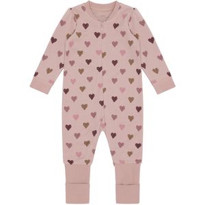 Hust and Claire Pyjamapak - Wol/Bamboe Viscose - HCMaan Hearts P - Hust and Claire - 1 jaar (80) - Pyjamapak