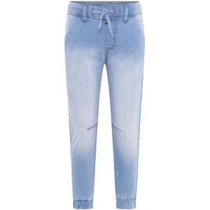 MINYMO - Jeans - Blauw - Katoen - Elastische Taille/Zoom, Snoersluiting, Zakken aan de Zijkant