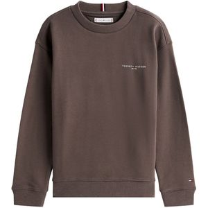 Tommy Hilfiger Sweatshirt - Mini Corp - Black Walnootbruin - Tommy Hilfiger - 4 jaar (104) - Sweatshirt