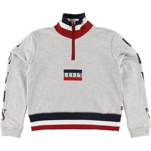 Levis Sweatshirt - Halve rits - Grijs Gevlekt - Levis - 14 jaar (164) - Sweatshirt