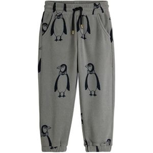 Mini Rodini Fleecebroek - Penguin - Grijs - Mini Rodini - 4-5 jaar (104-110) - Fleece Broek