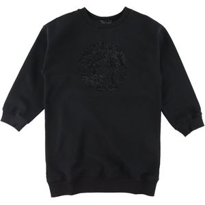 Versace Sweatjurk - Zwart m. Logo/Strass - Versace - 6 jaar (116) - Jurk