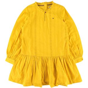Tommy Hilfiger Jurk - Borduurwerk Engels - Vallei Yellow - Tommy Hilfiger - 14 jaar (164) - Jurk