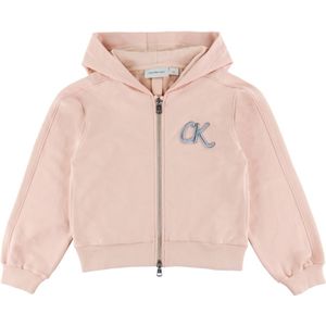 Calvin Klein Cardigan - Terry Zip Up - Spaanse Villa Roze - Calvin Klein - 8 jaar (128) - Cardigan