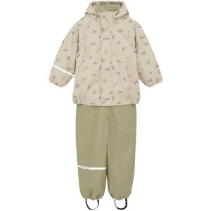 CeLaVi Regenkleding m. Bretellen/Fleece - Recycle PU - White Pep - CeLaVi - 110 - Regenkleding