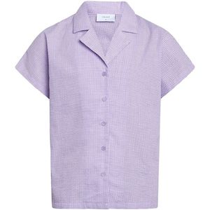 Grunt Overhemd - Suisu-cheque - lila m. Ruiten - Grunt - 12 jaar (152) - Hemd S/S