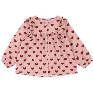 Konges Sløjd Overhemd - Mousseline - Coco Frill - Amour Mellow - Konges Sløjd - 1 jaar (80) - Overhemd