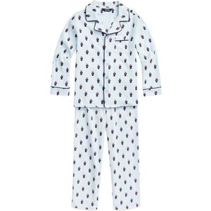 Polo Ralph Lauren Pyjama set - Wit/Lichtblauw Gestreept m. Knuff - Polo Ralph Lauren Acc - 10 jaar (140) - Pyjama - Tweedelig