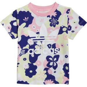 adidas Originals T-Shirt - Wit/Roze/Paars m. Bloemen - adidas Originals - 62 - T-Shirts
