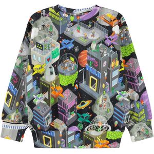 Molo Sweatshirt - Mattis - Pixels Space - Molo - 5 jaar (110) - Sweatshirt