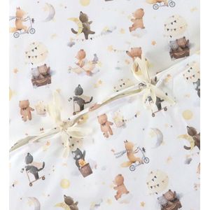 Nørgaard Madsens Beddengoed - Baby - Wit m. Knuffels in Ballon - Nørgaard Madsens - Baby - Beddengoed - Baby