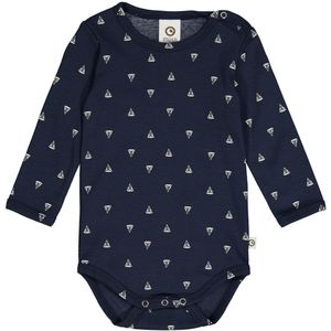 Müsli Romper l/s - Zeilboot - Nacht Blue/Conditioner Cream - Müsli - 56 - Romper L/S