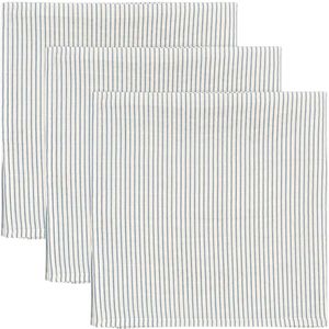 Konges Slojd - Hydrofiele Doek - Stripe Blue - 3 Stuks - 100% Biologisch Katoen