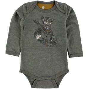 En Fant Romper - l/s - Grijs Gevlekt m. Print - En Fant - 50 - Romper L/S