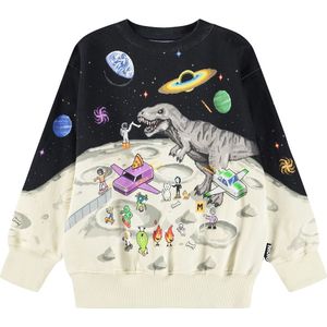 Molo Sweatshirt - Mattis - Pixel Maan - Molo - 5 jaar (110) - Sweatshirt