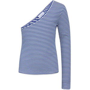 Grunt Blouse - Rib - Temperament - Blauw/Wit Gestreept - Grunt - 10 jaar (140) - Shirts
