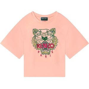 Kenzo T-Shirt - Roze m. Tijger - Kenzo - 8 jaar (128) - T-Shirts