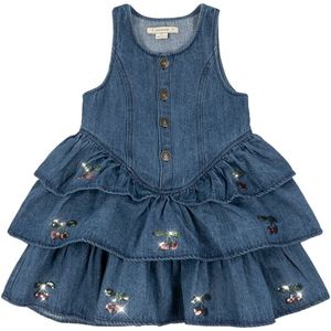 Konges Sløjd Jurk - Denim - Elba - Denim Blue m. Kersen - Konges Sløjd - 3 jaar (98) - Jurk