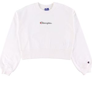 Champion Fashion Sweatshirt - Bijgesneden - Wit m. Logo - Champion - 16-18 jaar (176-188) - Sweatshirt