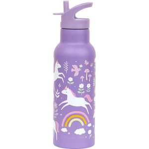 A Little Lovely Company - XL Dubbelwandige RVS drinkfles thermos - Unicorn dreams