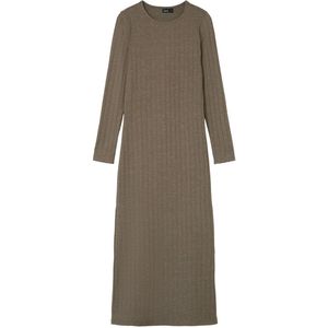 LMTD Jurk l/s - Rib - NlfLunne - Chocolate Chip - LMTD - 13 jaar (158) - Jurk