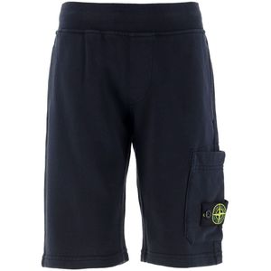 Stone Island Sweatshorts - Navy Blue m. Logo - Stone Island - 8 jaar (128) - Shorts