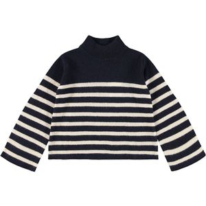 Molo Blouse - Gebreid - Wol - Govina - Blue Cream - Molo - 7-8 jaar (122-128) - Shirts