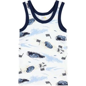 Joha Onderhemd - Viscose/Bamboe - Off White m. Print - Joha - 90 - Onderhemd