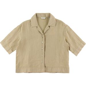 GANT Overhemd - Linnen - Boxy - Dry Zand - GANT - 9-10 jaar (134-140) - Hemd S/S