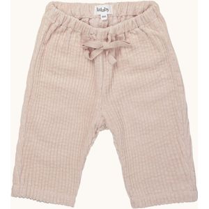 Lalaby Corduroy Broek - Charlie - Nauwelijks Roze - Lalaby - 6 mnd - Fluwelen Broek