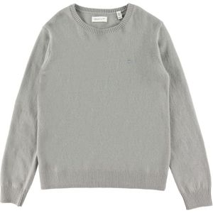 GANT Blouse - Gebreid - Wol - Shield - Warm Grey - GANT - 9-10 jaar (134-140) - Shirts