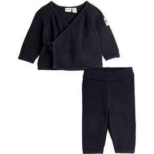 Mini Rodini Set - Blouse/Broek - Gebreid - Zwart - Mini Rodini - 56 - Shirts