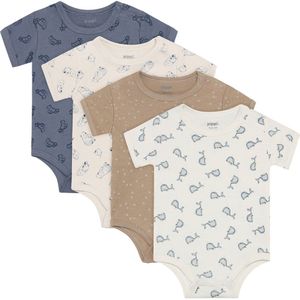 Pippi Baby Rompers s/s - 4-pack - Vuursteen Stone - Pippi Baby - 4 jaar (104) - Romper S/S