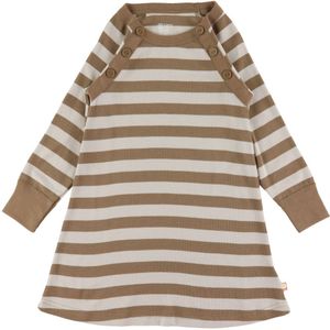 Katvig Jurk - Bruin/Beige Gestreept - Katvig - 1 jaar (80) - Jurk