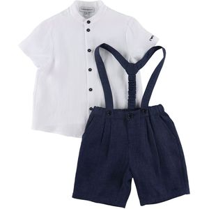 Emporio Armani Set - Overhemd/Shorts - Wit/Navy - Emporio Armani - 9 mnd - Shorts