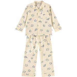 Molo Pyjama set - Overhemd/Broek - Lex - Happy White - Molo - 7 jaar (122) - Pyjama - Tweedelig