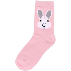 DYR Sokken - DIERENgalop - Pastel Pink Wild konijn - DYR - 21/24 - Sokken