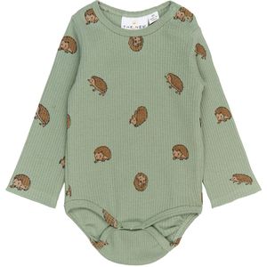 The New Siblings Romper l/s - Rib - TnsbRiver - Lily Pad AOP - The New - 62 - Romper L/S